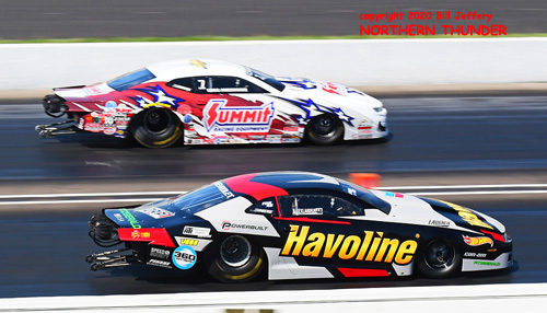 (near lane) Alex Laughlin vs (far lane) Greg Anderson